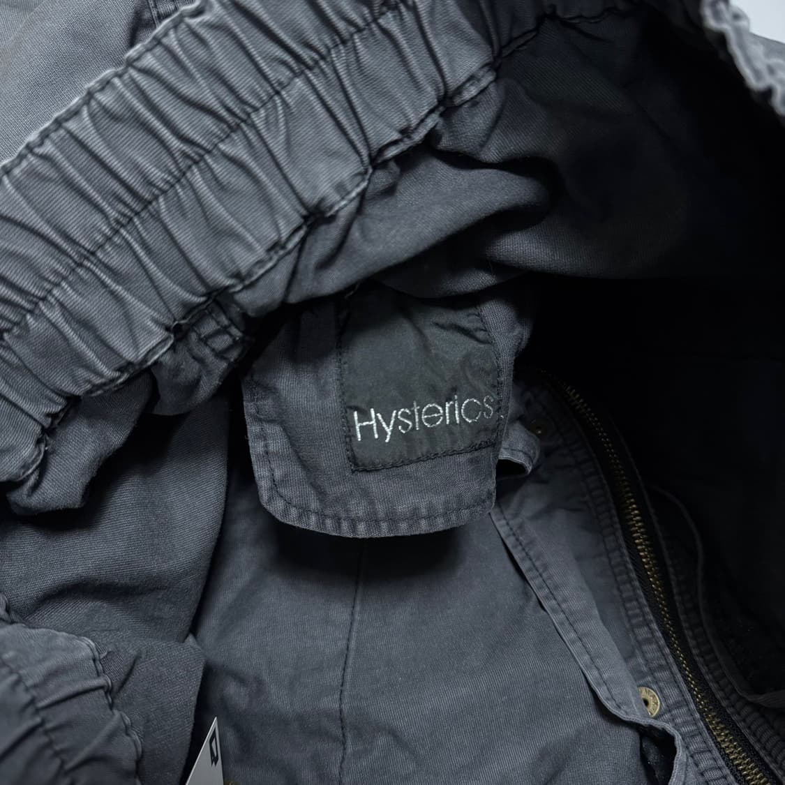 히스테릭글래머 차콜컬러 코튼 스트랩 아일렛 쇼트 밀리터리 자켓 상품이미지3