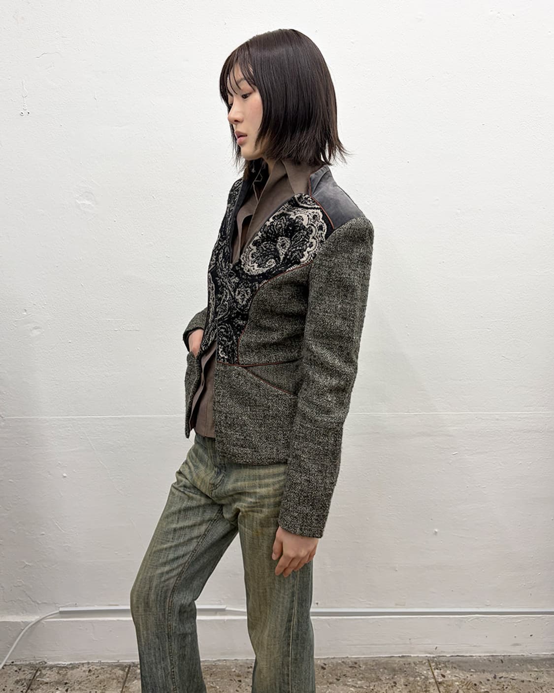 에트로 페이즐리 패널 테일러드 자켓 상품이미지3