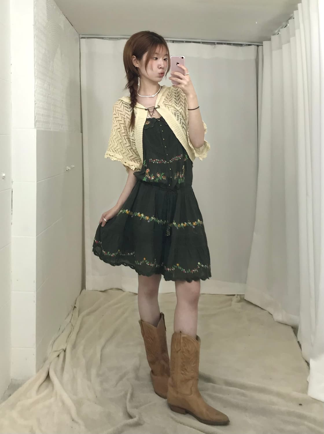 🧚🏻 빈티지 카키 페어리 모리 코디 세트 상품이미지1