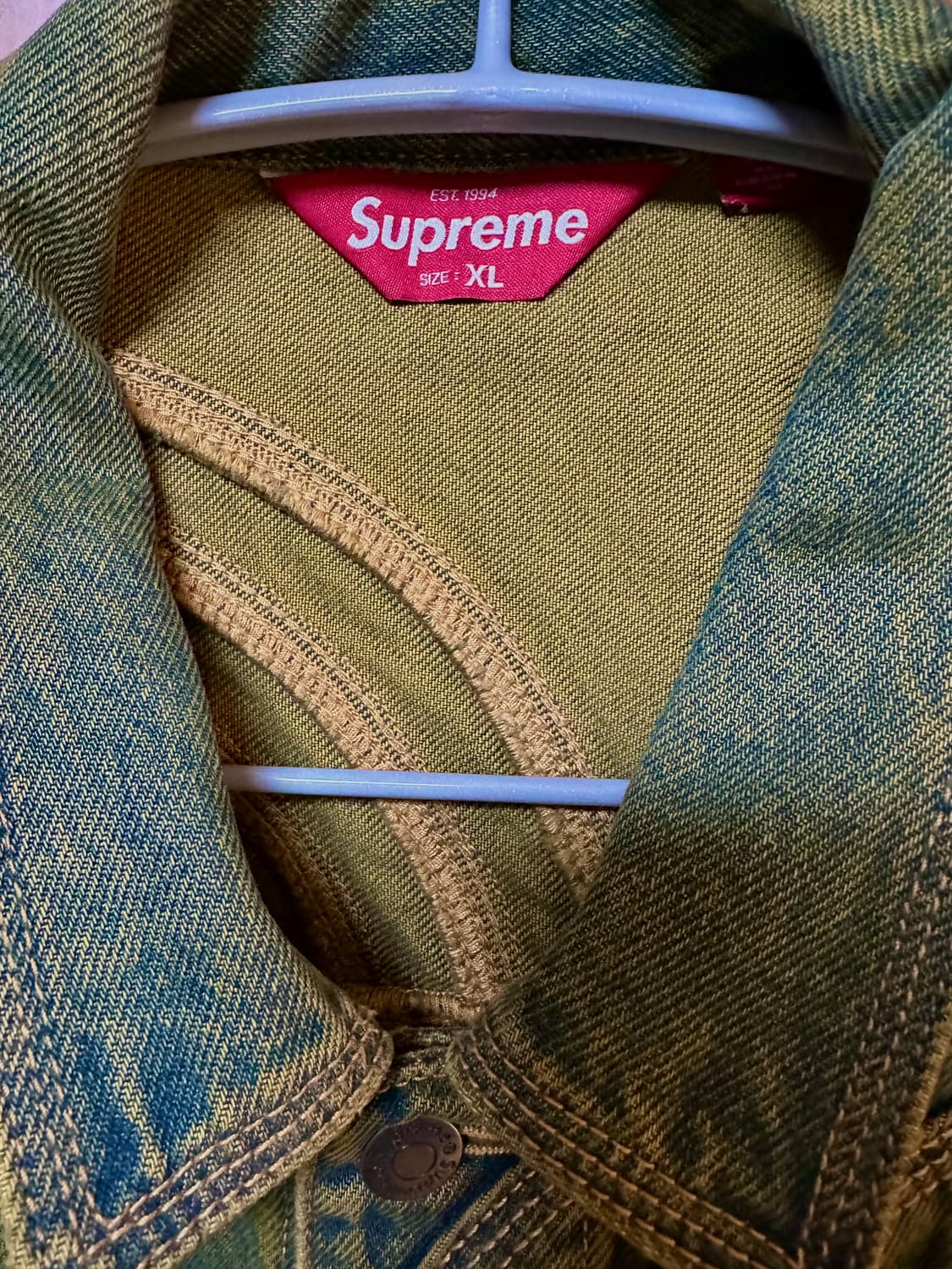 Supreme S logo denim trucker jacket 상품이미지4