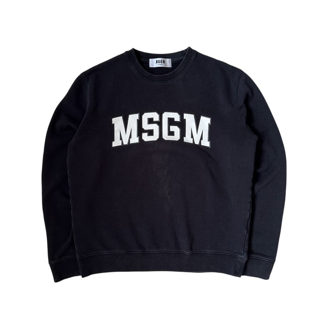 [M] MSGM 블랙 로고 맨투맨 티셔츠 상품이미지1
