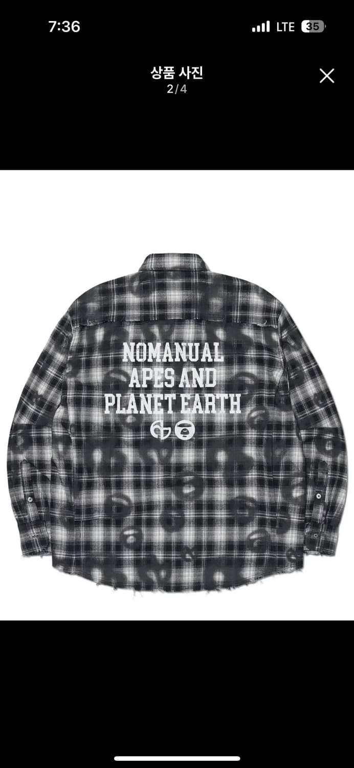 노매뉴얼 X 에이프 셔츠 상품이미지2