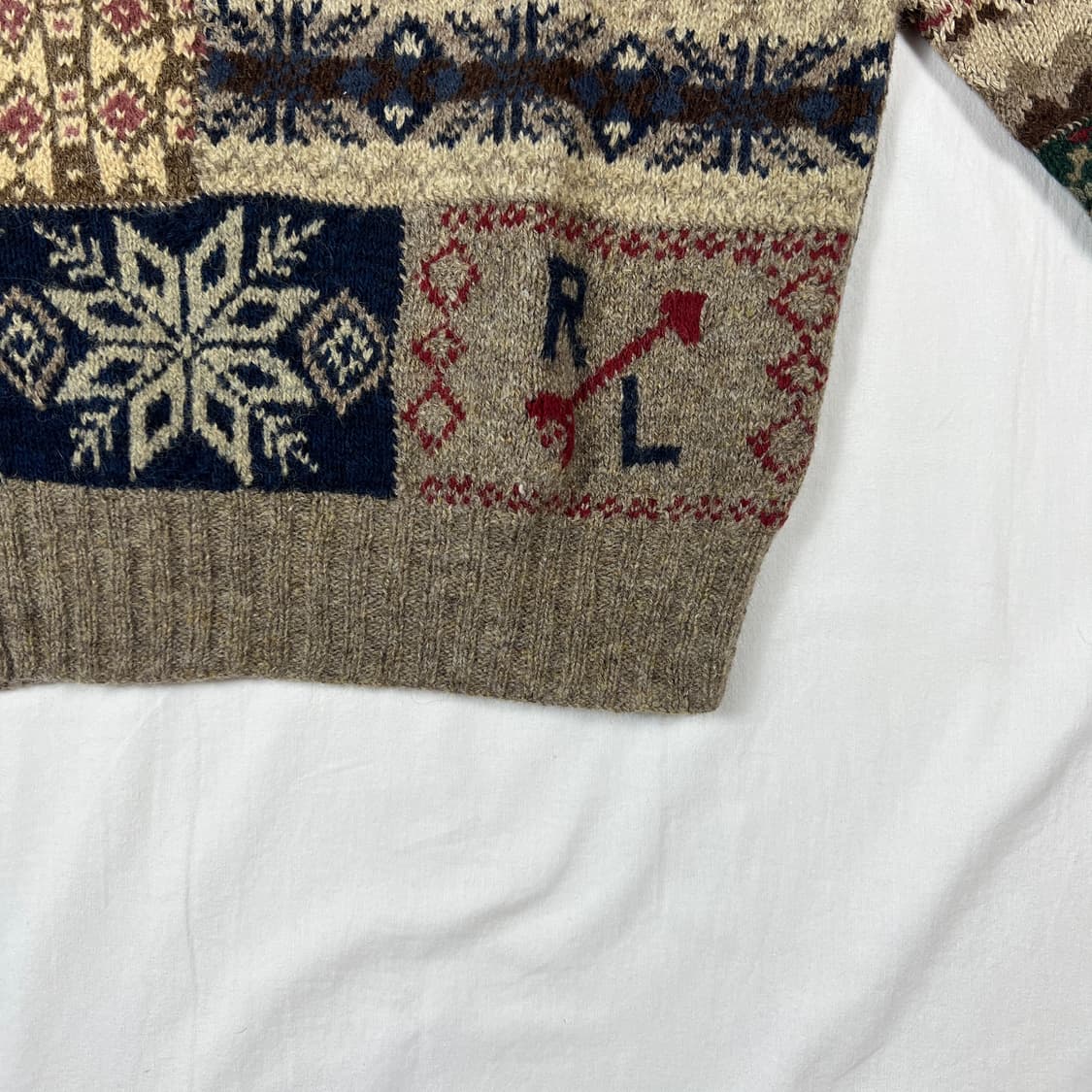 90‘s 폴로랄프로렌 패치워크 스키맨 니트 스웨터 상품이미지6