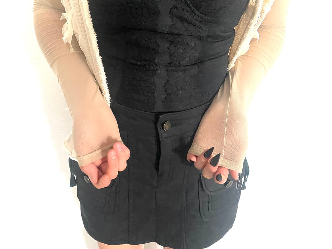 skin tone see-through sleeve 상품이미지1