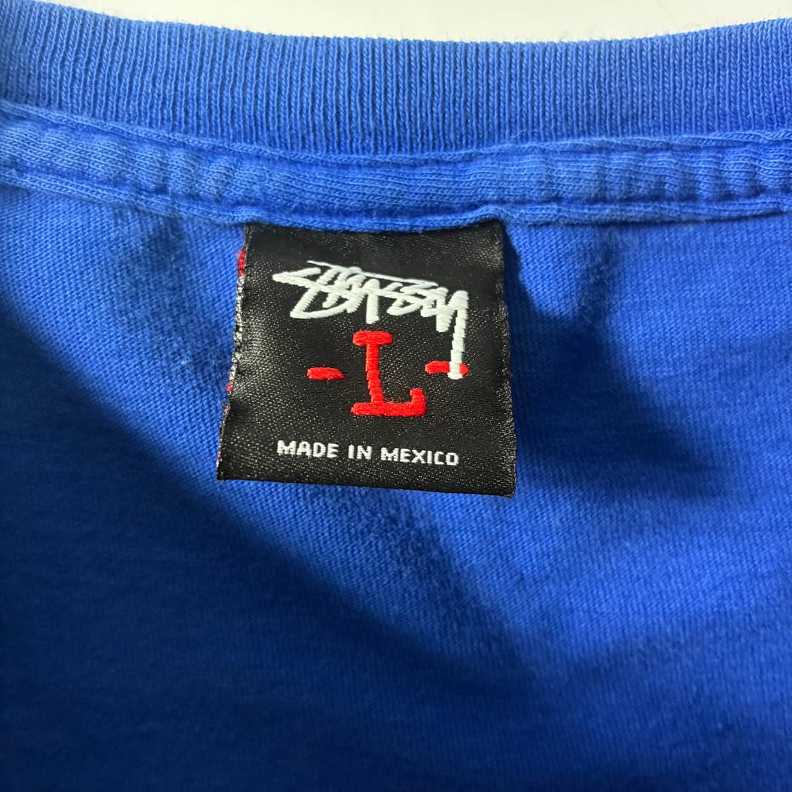 Stussy  스투시 빅로고 피그먼트 다이드 블루 반팔티셔츠  상품이미지7