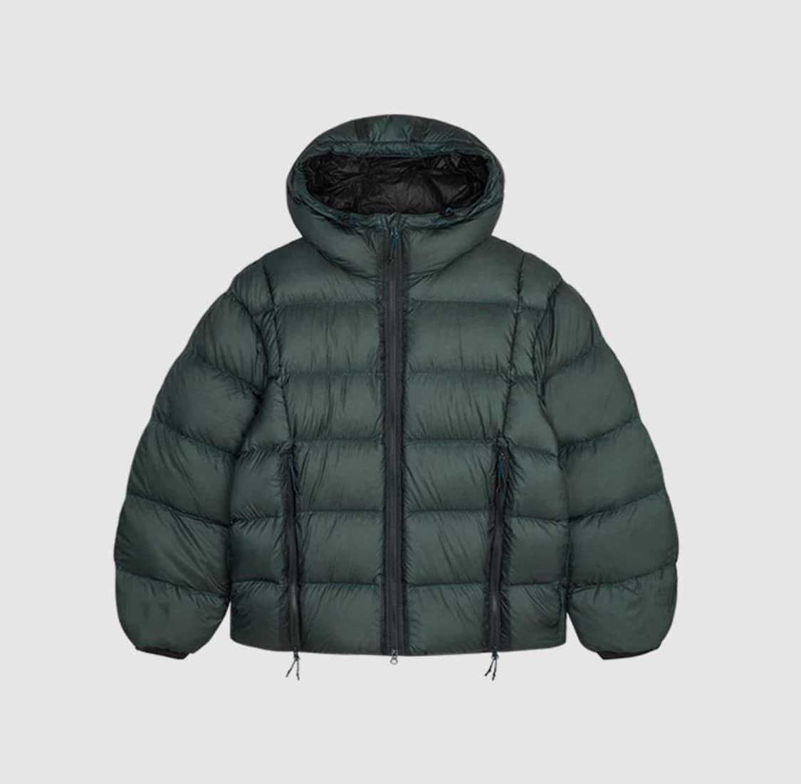 새상품(L)언어펙티드 24FW LS 후드 다운 점퍼 네이비 상품이미지2