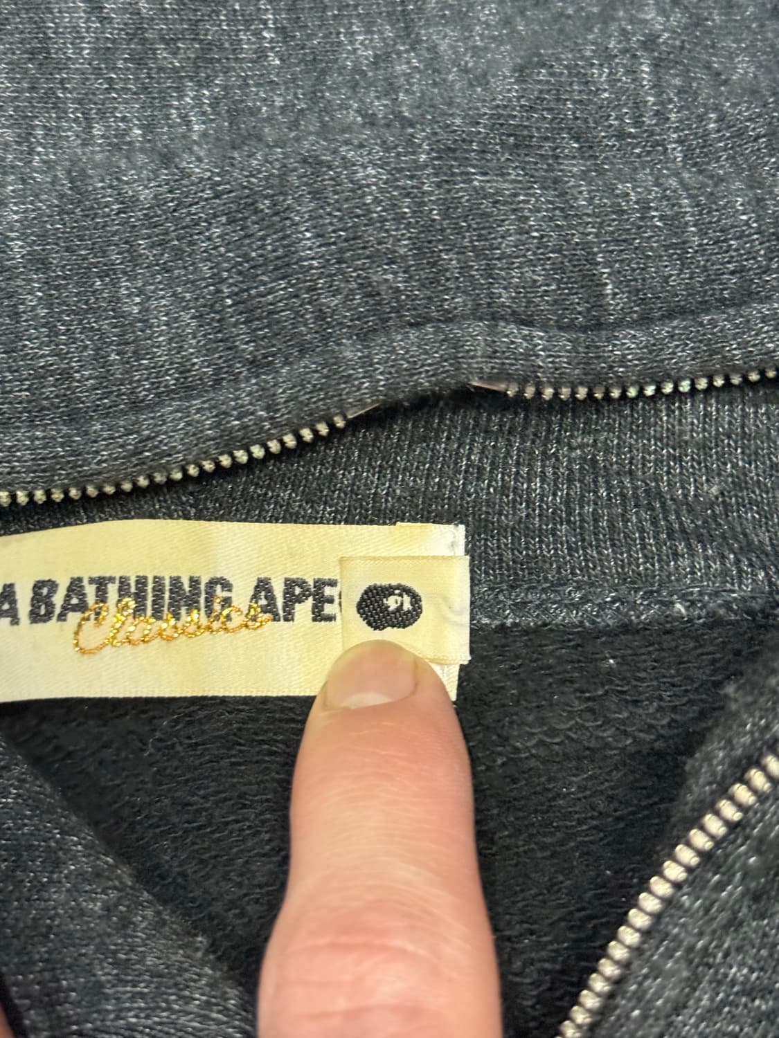 2008 니고 시절 진짜 베이프 사랑과 평화 투웨이 후드 집업 자켓 상품이미지4