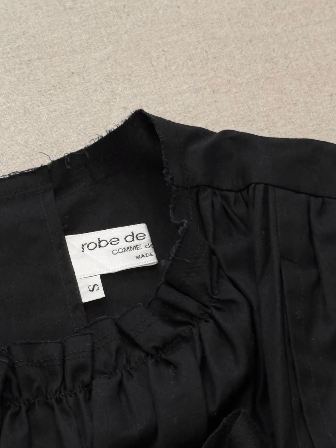 꼼데가르송 robe de chambre 02ss 리본 개더 블라우스 셔츠 상품이미지7