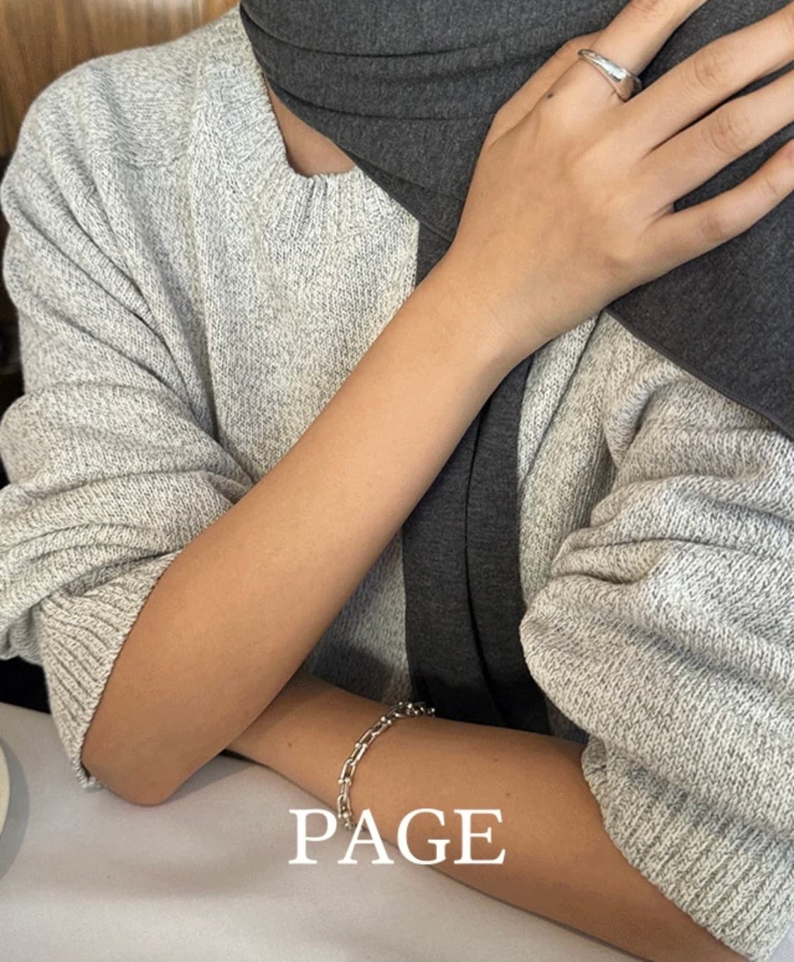 [새상품] 킨다베이지 코스탈 코튼 믹스 니트 상품이미지1