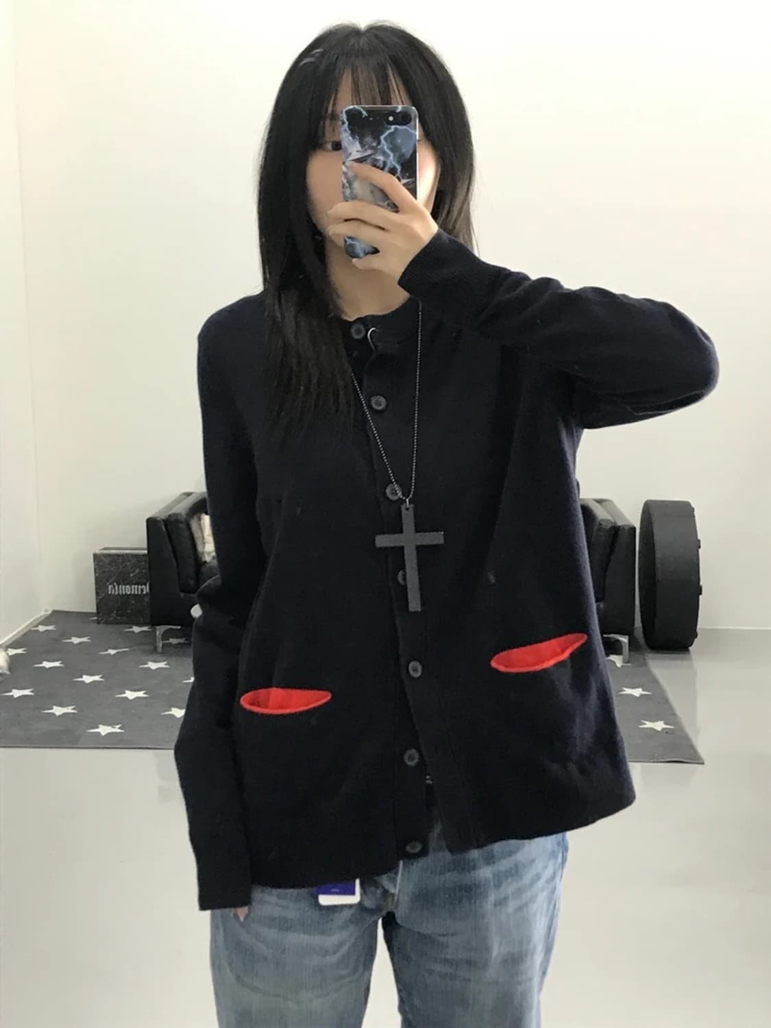 코스 네이비 가디건 상품이미지1