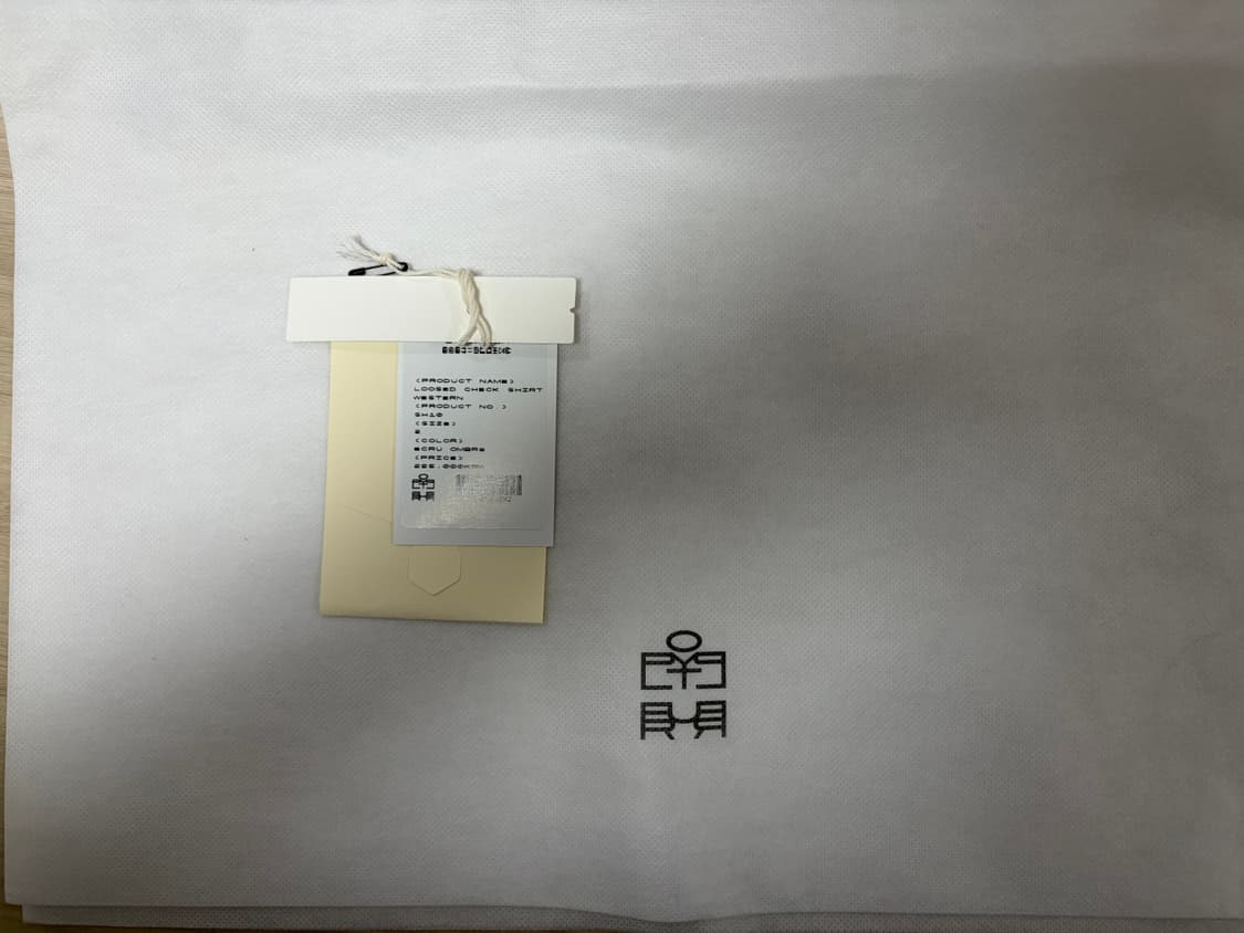 [2] 폴리테루 루즈드 체크 셔츠 웨스턴 에크루 옴브레 상품이미지3