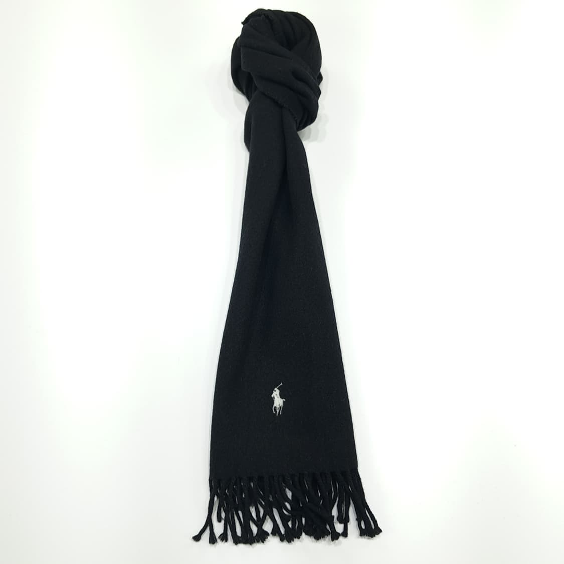 MX210 폴로 랄프로렌 블랙 램스울 목도리 머플러 상품이미지3