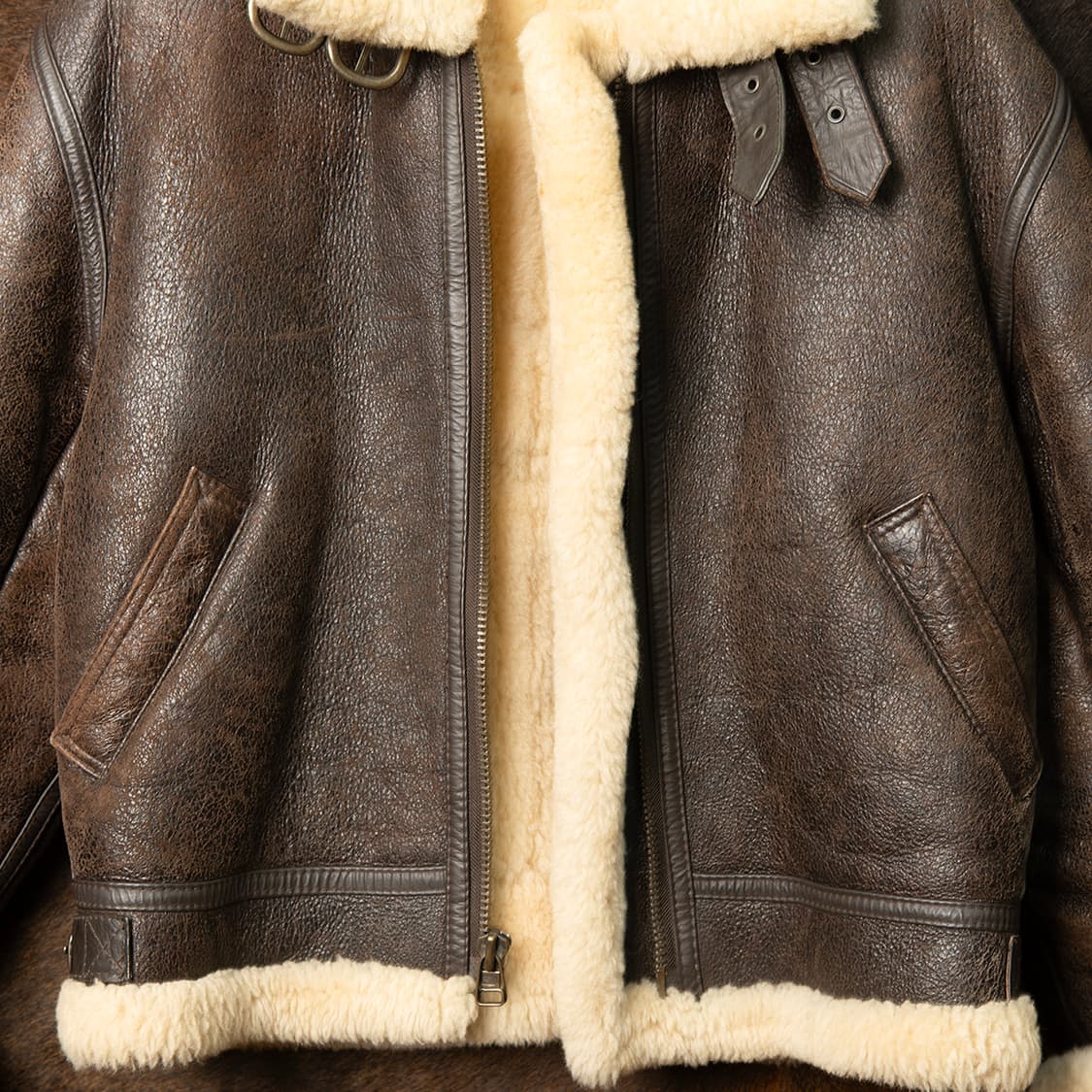 [95] 90s y'sb 예스비 양가죽 양털 B3 무스탕  상품이미지4