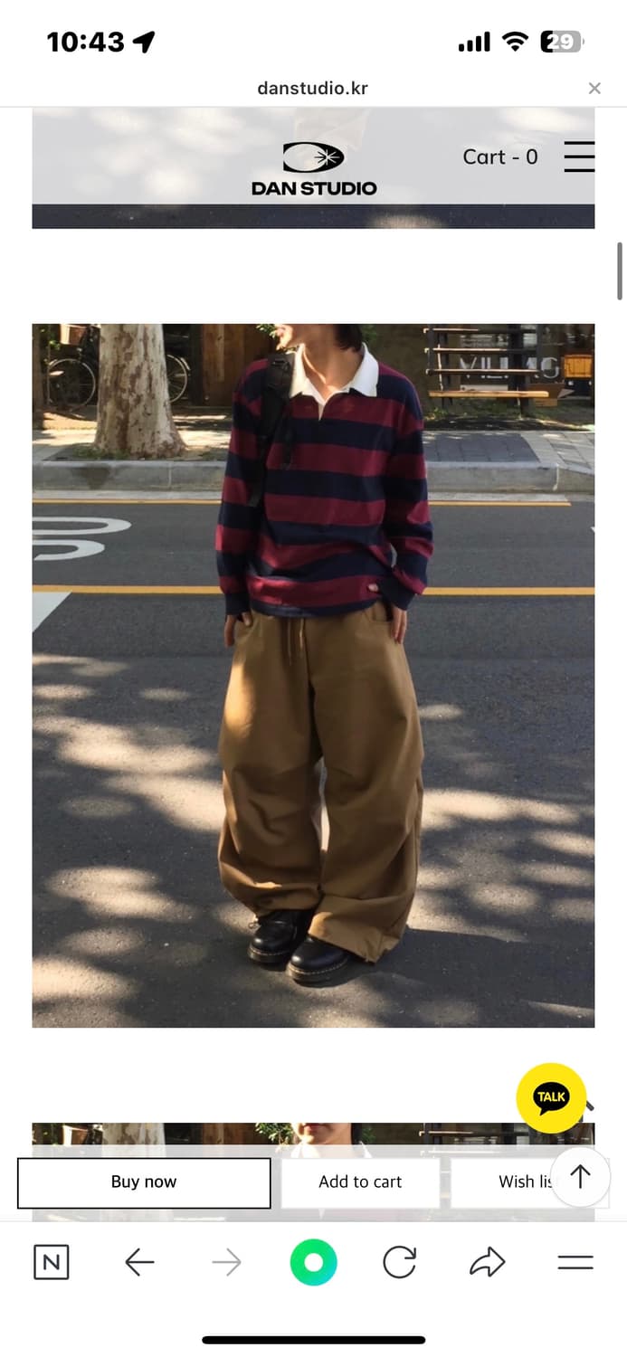 단스튜디오 레터프 핀턱 벌룬 코튼 팬츠 상품이미지2