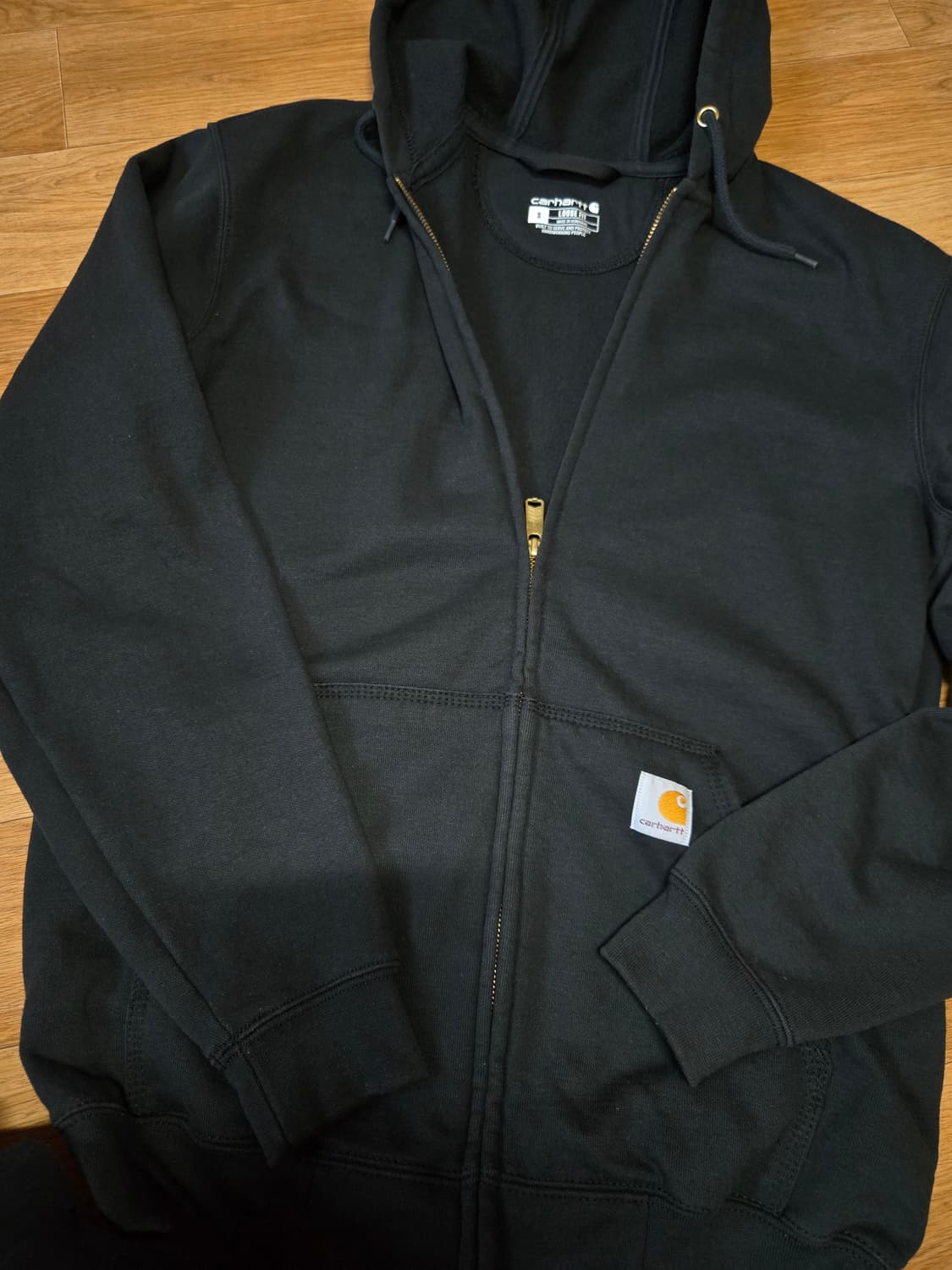 칼하트 블랙 기모 후드집업 상품이미지4