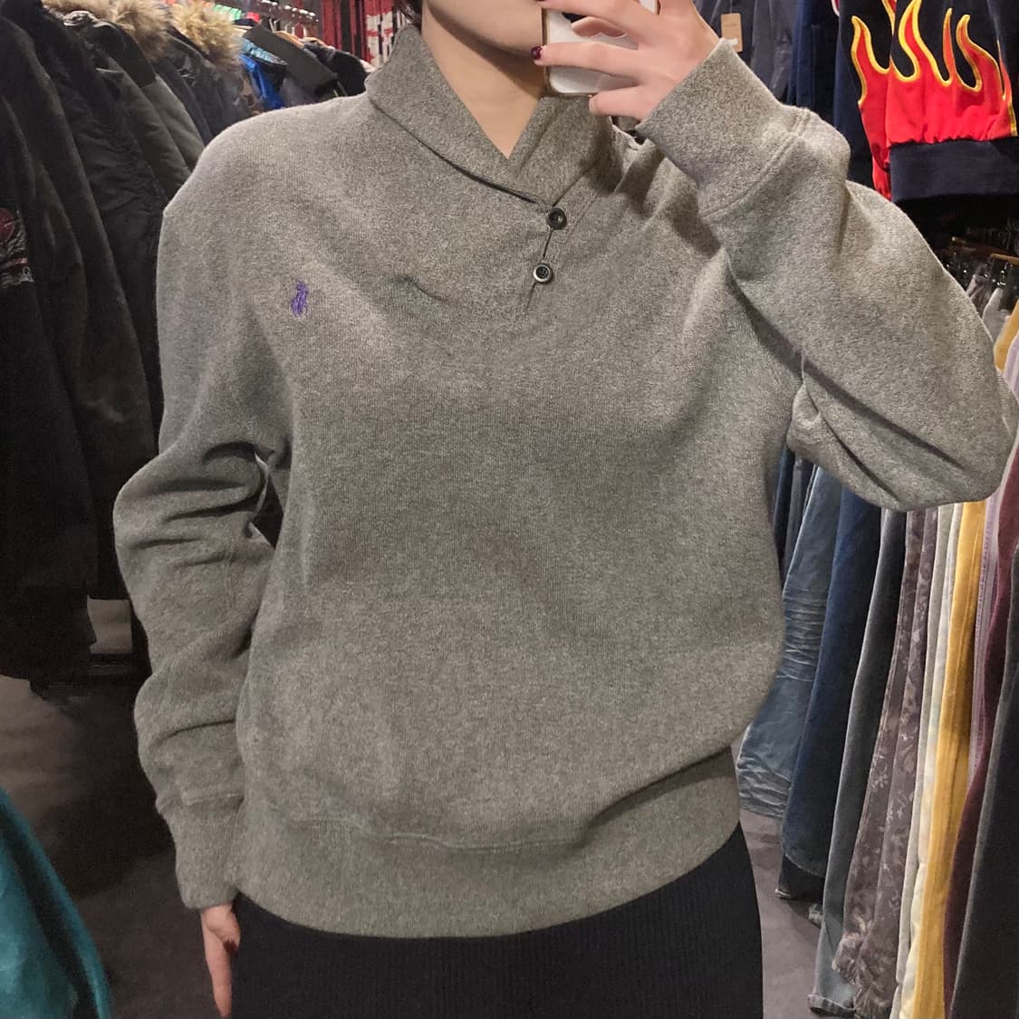 [IM] 폴로 랄프로렌 숄카라 니트 그레이 상품이미지4
