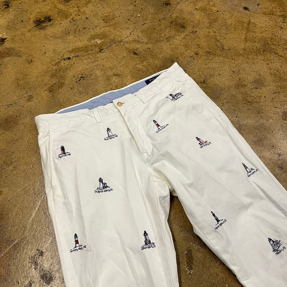 [ 정품 ] 폴로랄프로렌 스트레이트핏 워시드 등대 자수 치노팬츠 b19 상품이미지1