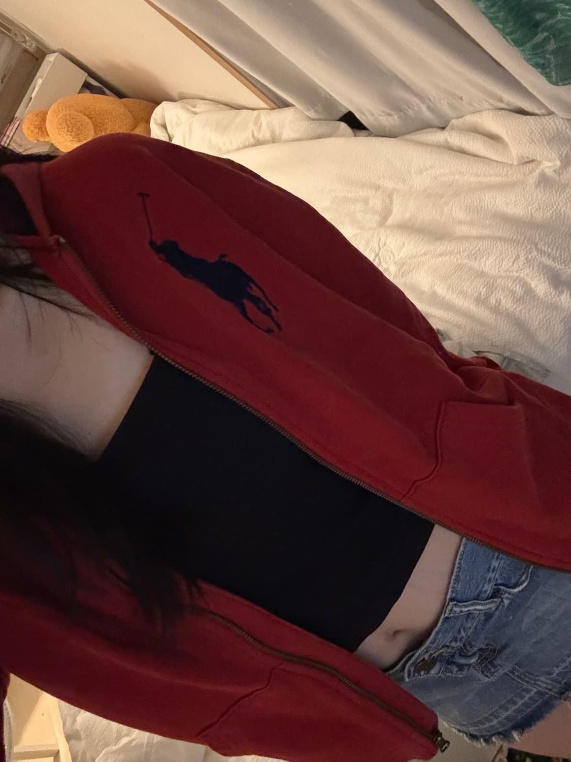 폴로 랄프로렌 레드 후드집업 상품이미지6