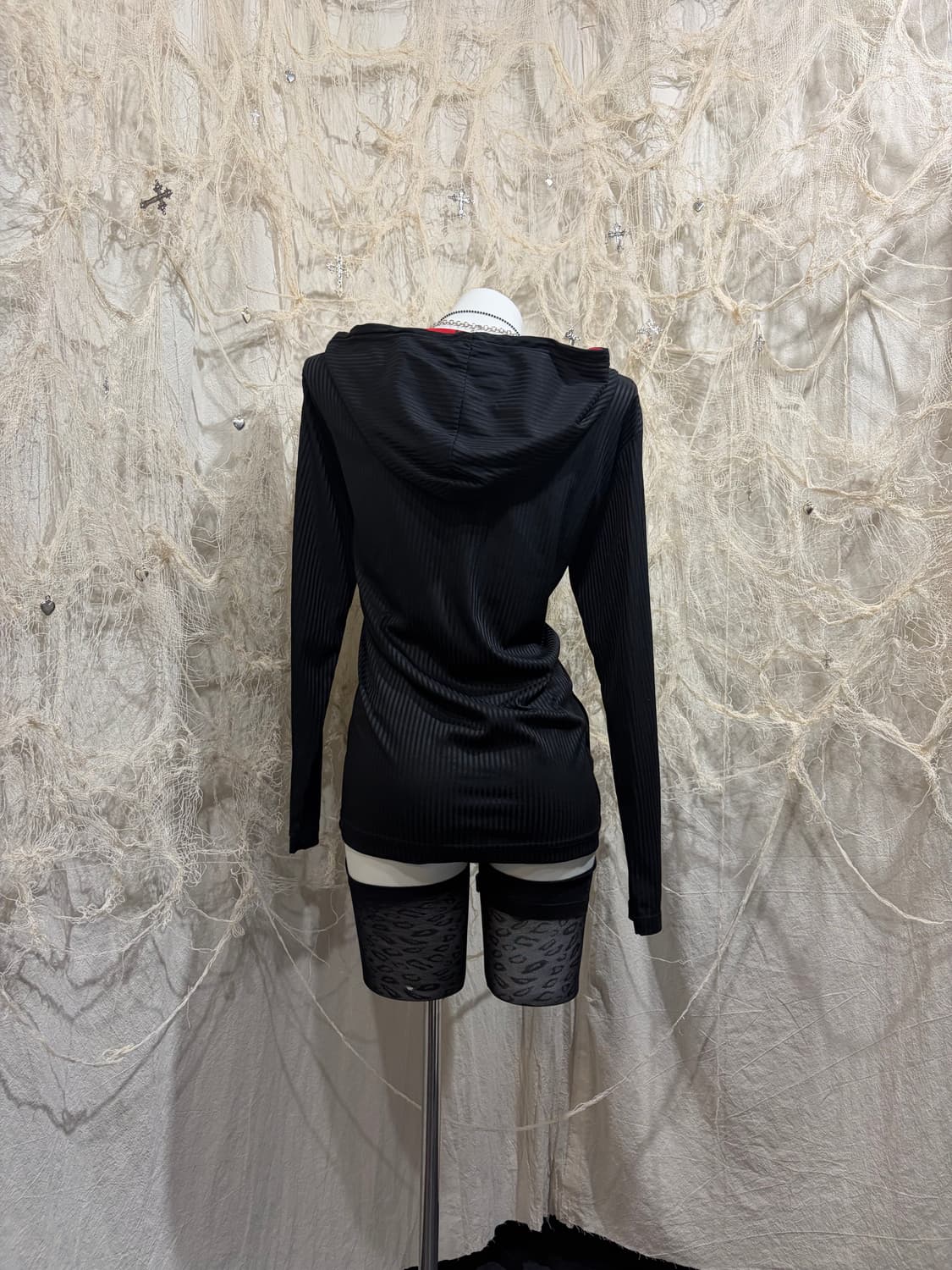 PUNK Glitter Stripe Hoodie Zip up 상품이미지2