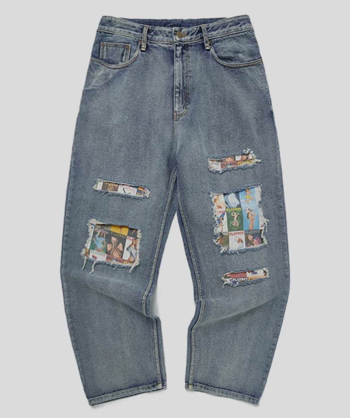 위캔더스 플레이보이 패치 데님 팬츠 (XL) 상품이미지1
