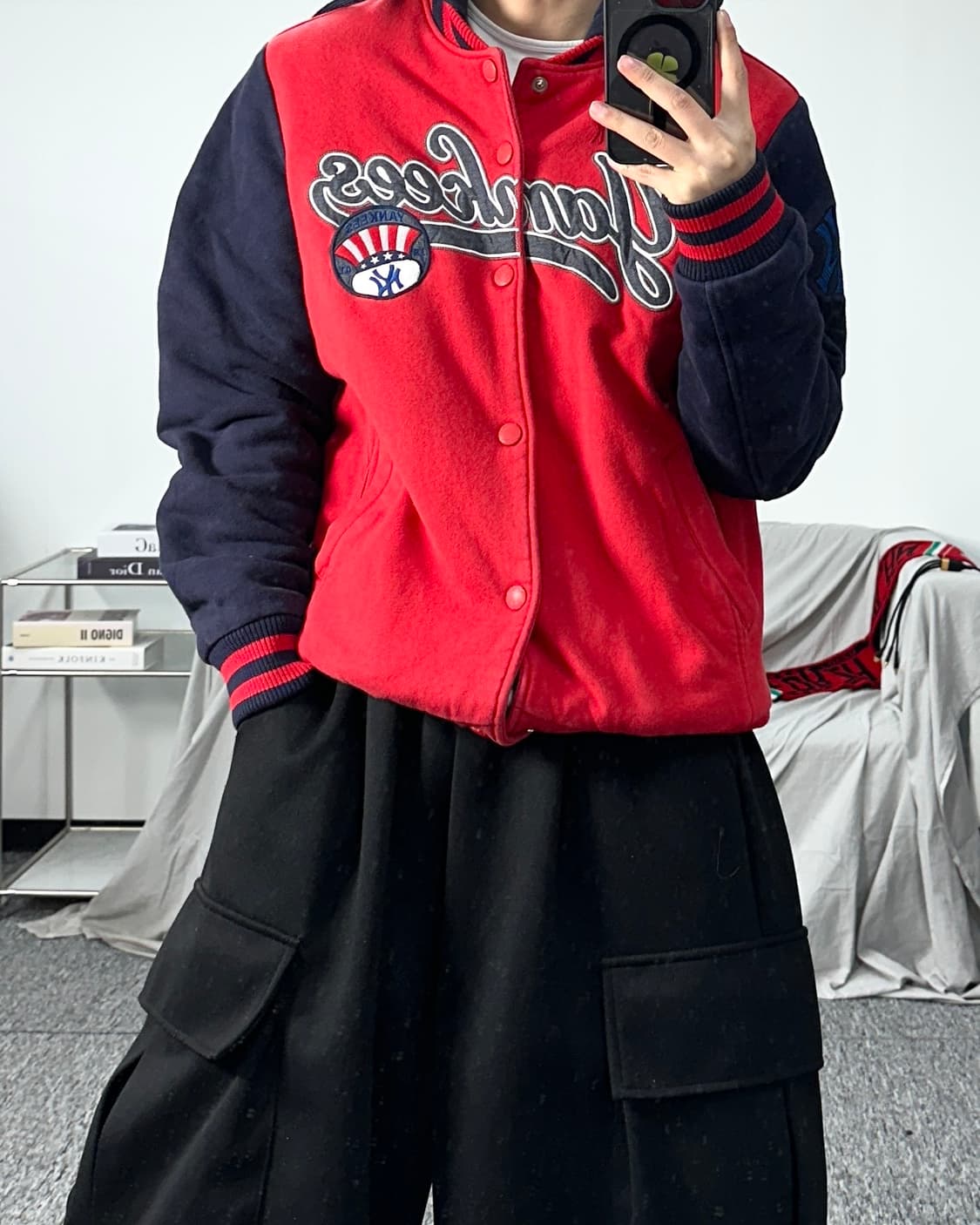 MLB 뉴욕 양키스 코튼 스타디움 후드 자켓 XL 상품이미지3