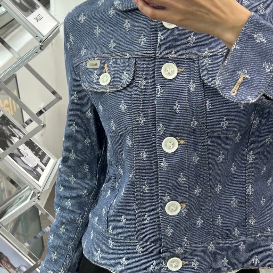 라조콘드 패턴 데님자켓 상품이미지4