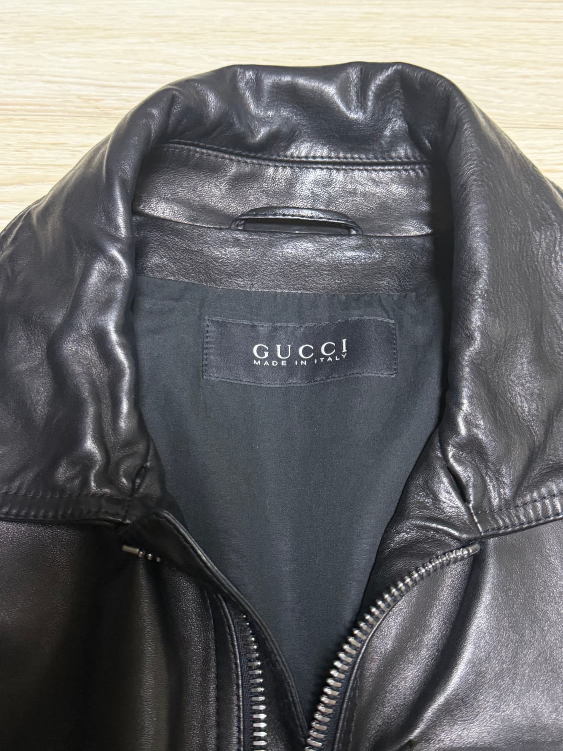 구찌 by 톰포드 블랙 램스킨 레더 자켓 50 상품이미지3
