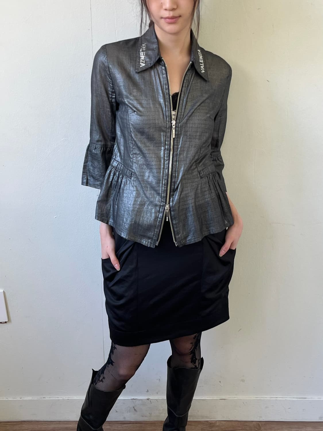 VALENZA 시스루 셔츠 자켓 상품이미지4