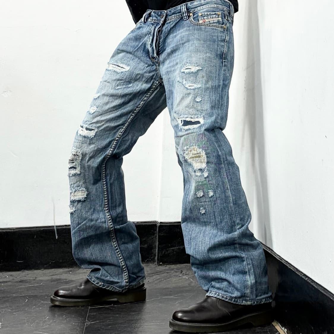 디젤 Viker 데미지 데님 팬츠 상품이미지3