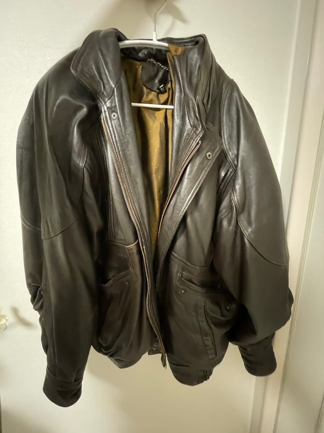 Euro vintage learher jacket M 상품이미지1