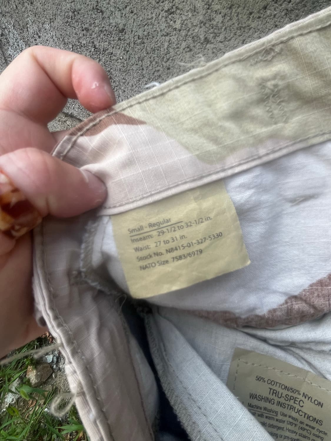 빈티지 미군 오리지널 데저트 카모 바지 S 상품이미지4