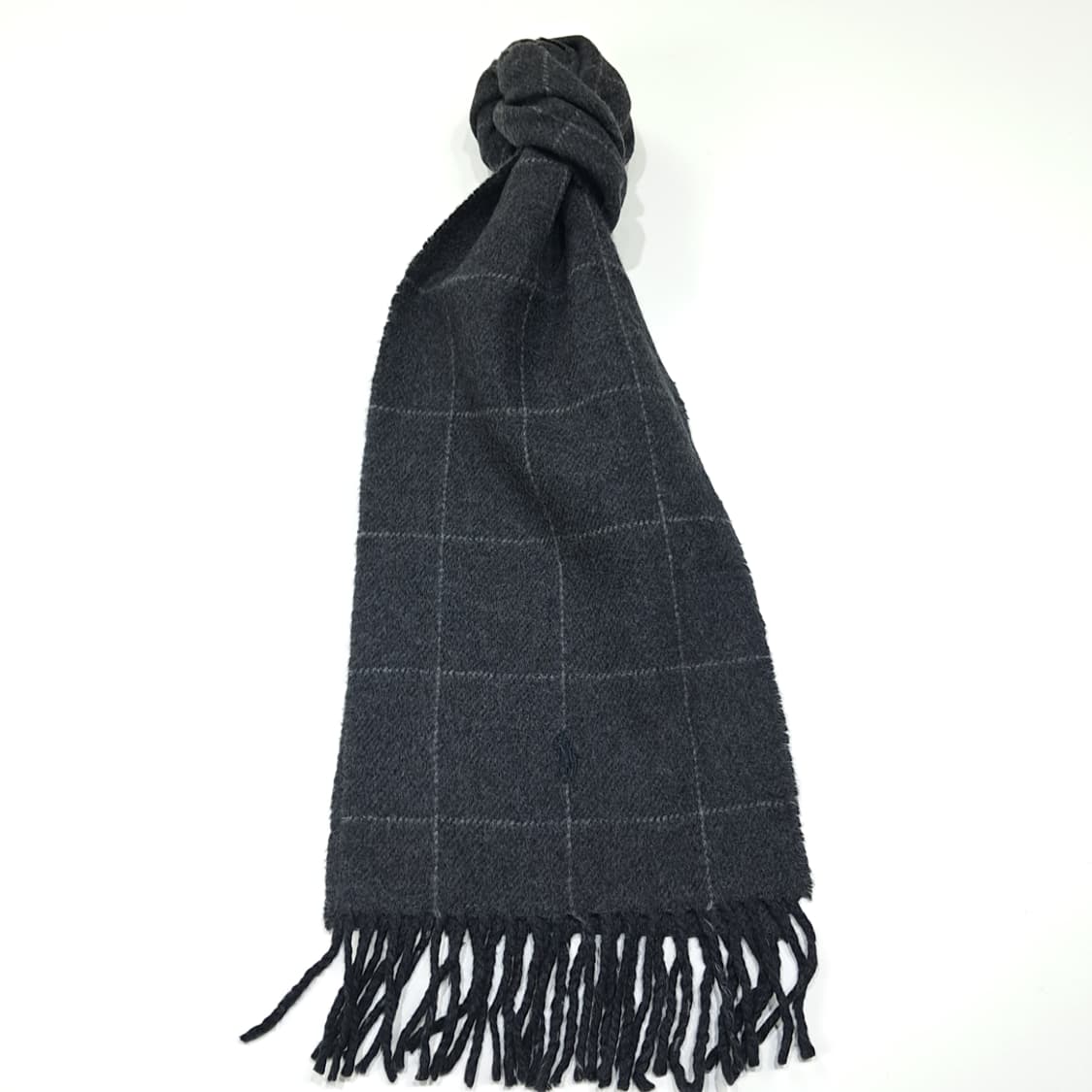 MX465 폴로 이태리판 버진울 윈도우페인 차콜 머플러 목도리 상품이미지1