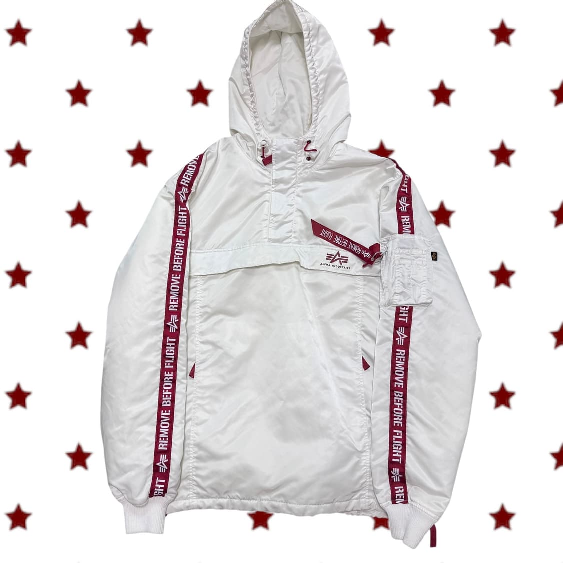 알파인더스트리 화이트 MA-1 아노락 후드 상품이미지1