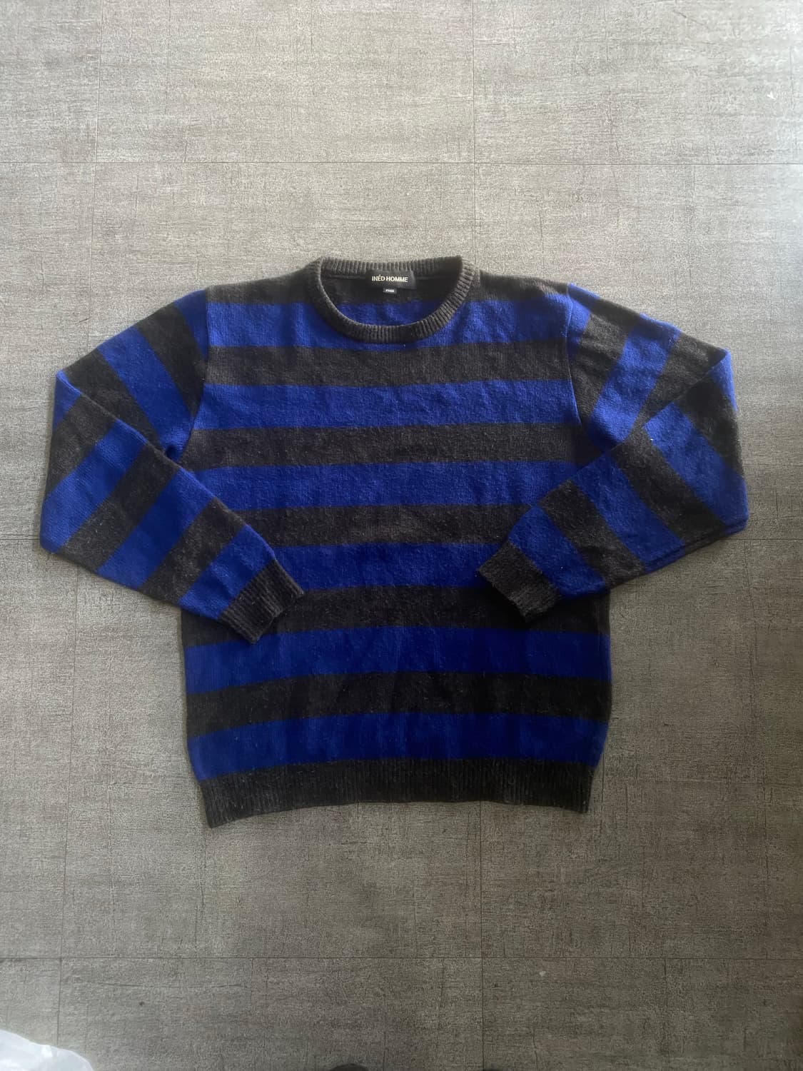 일본빈티지 Indehomme 올드스쿨아메카지 스트라이프 니트스웨터 상품이미지1