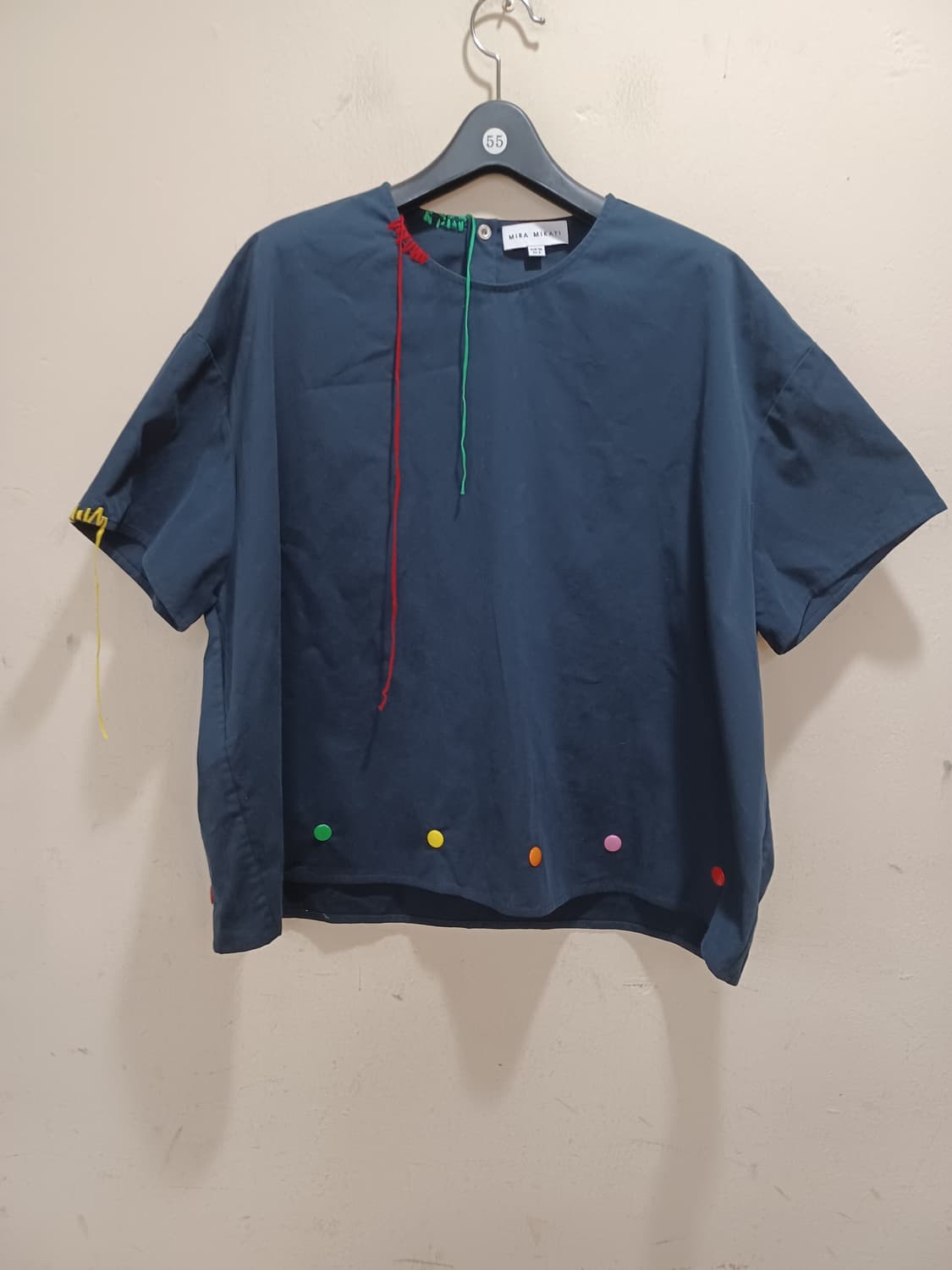 MIRA MIKATI 미라 미카티 네이비색 면 티셔츠  상품이미지1