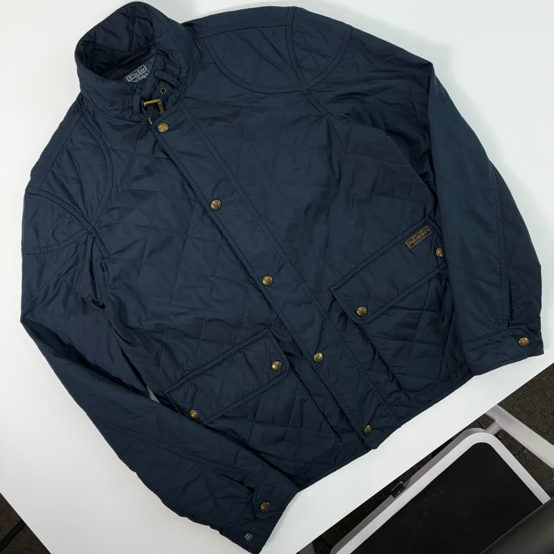 Polo  폴로 랄프로렌 네이비 퀼팅 바이커 패디드 자켓 상품이미지2