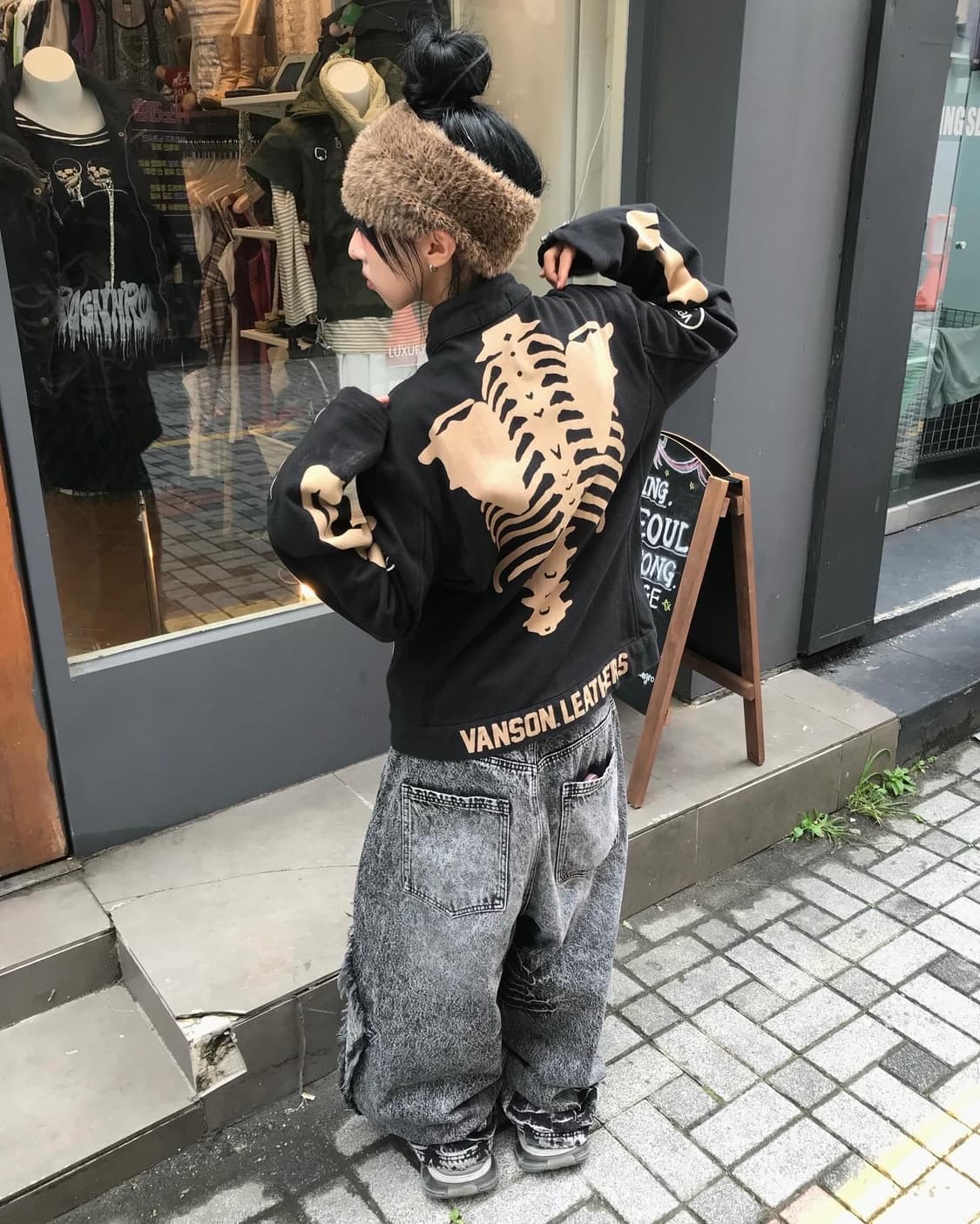 Vanson Skeleton Bone Cotton Rider JK 상품이미지2