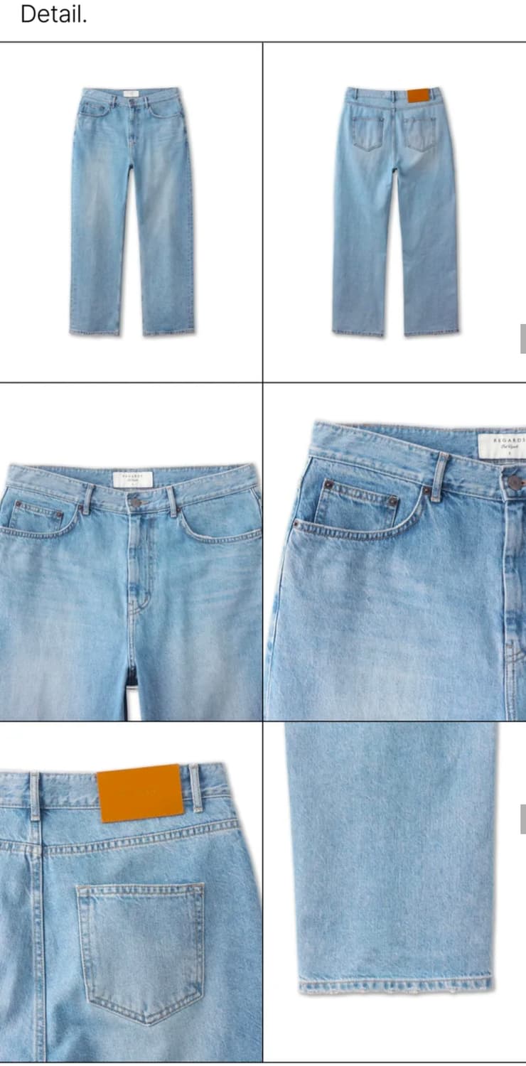 Semi Wide Denim Pants - Light Blue 29 상품이미지4