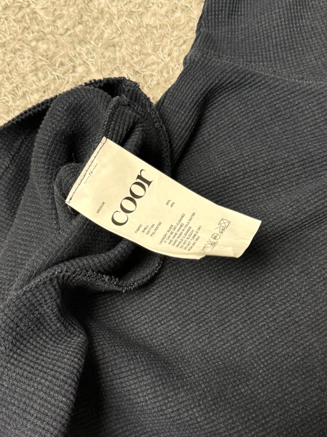 쿠어 가먼트 다잉 와플 레글런 롱 슬리브 티셔츠 상품이미지6