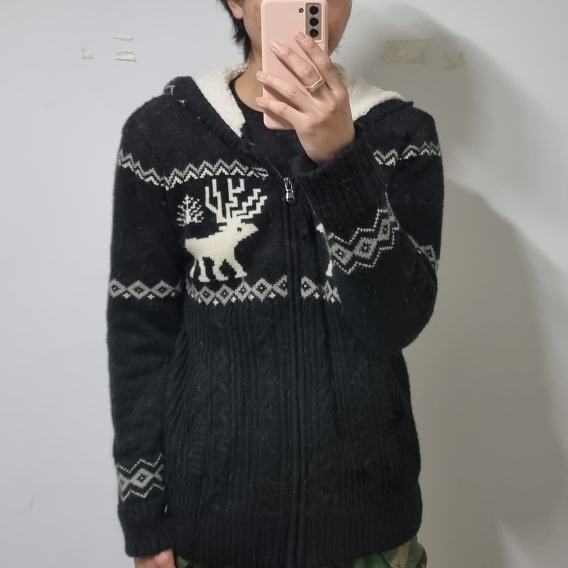 에스크 니트 후드집업 상품이미지3