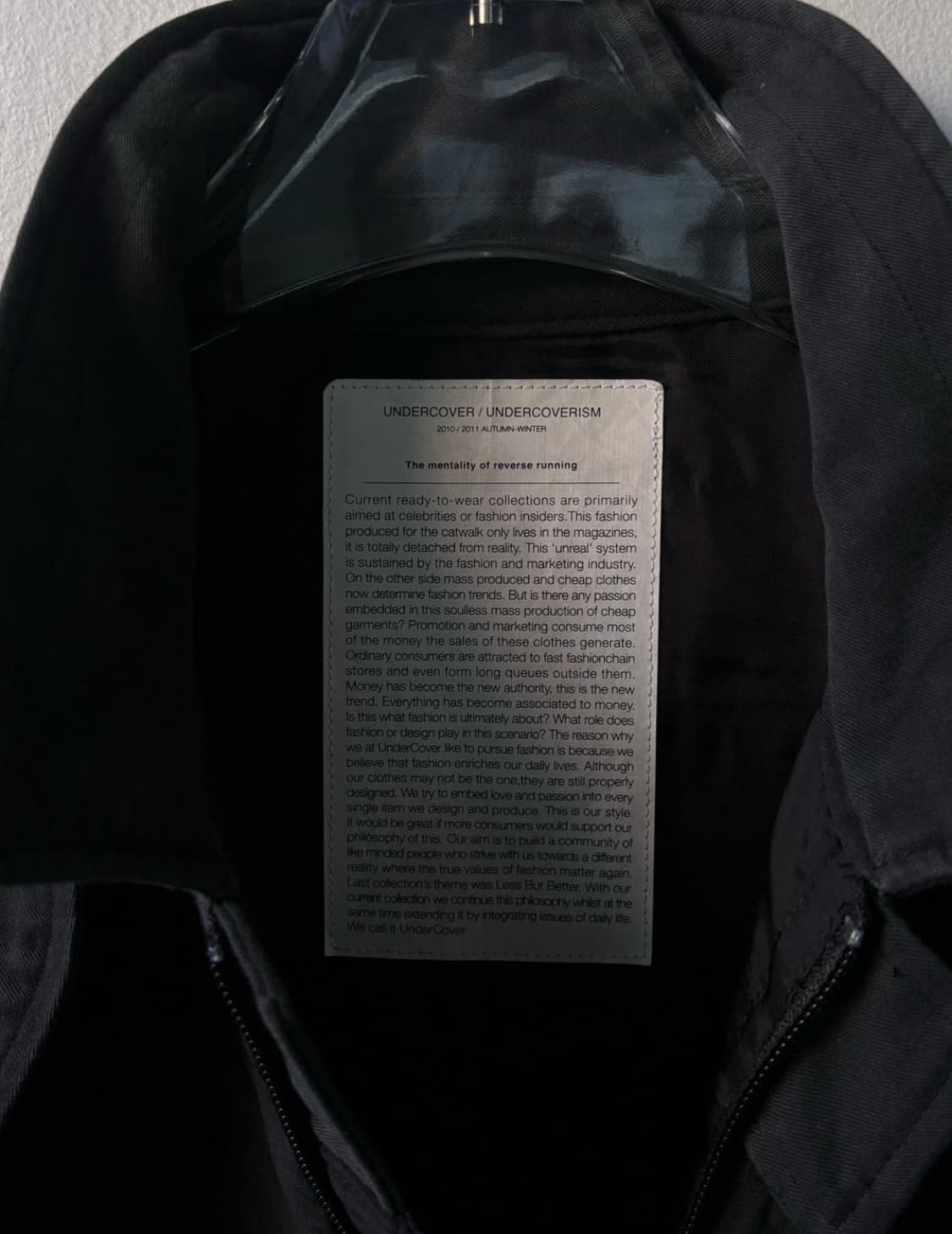 언더커버 실크 레더 코트 상품이미지6