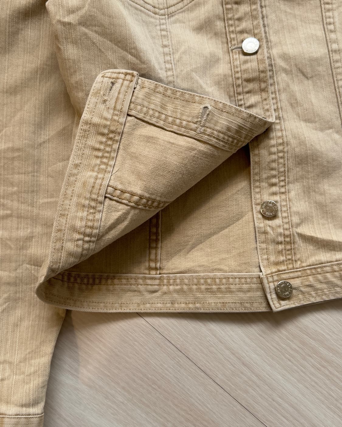 [Something] Beige Denim Jacket 상품이미지4