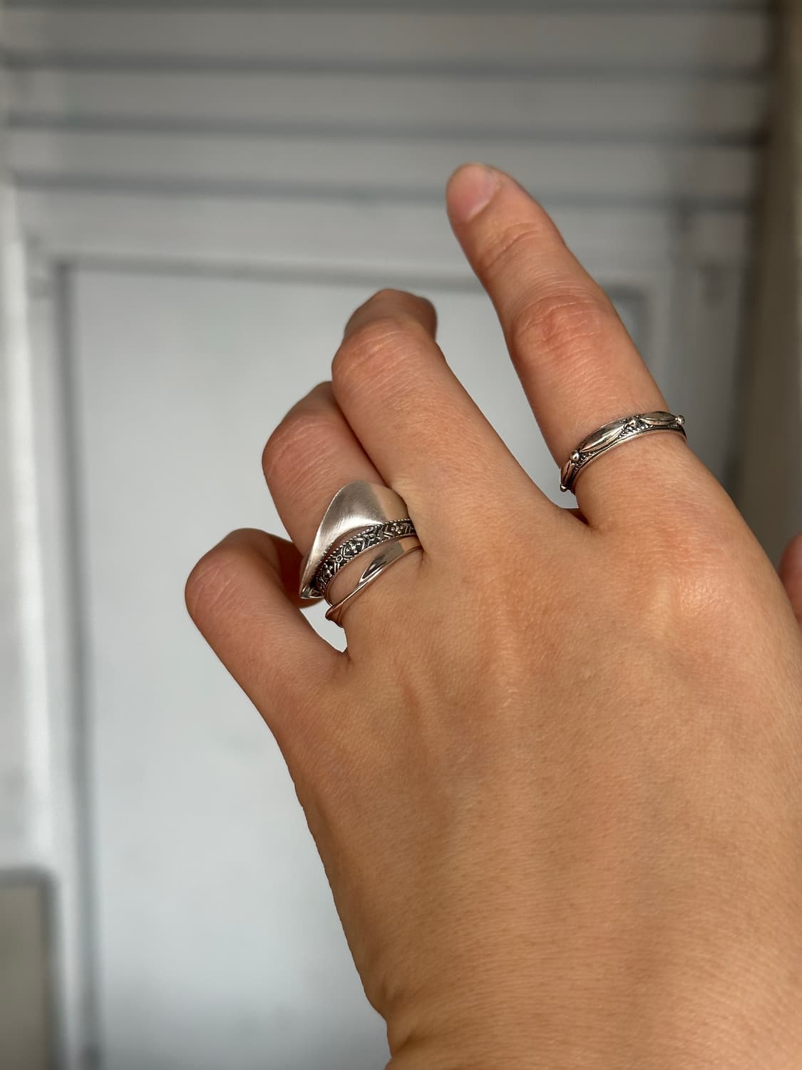 Engraved Pattern Band 925Silver Ring⚱️ 상품이미지5