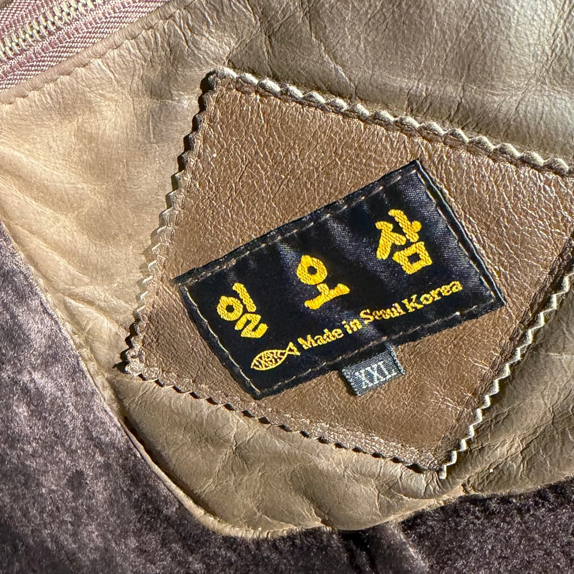 오리지널 양가죽 양털 헤비 무스탕 코트 XL 상품이미지3