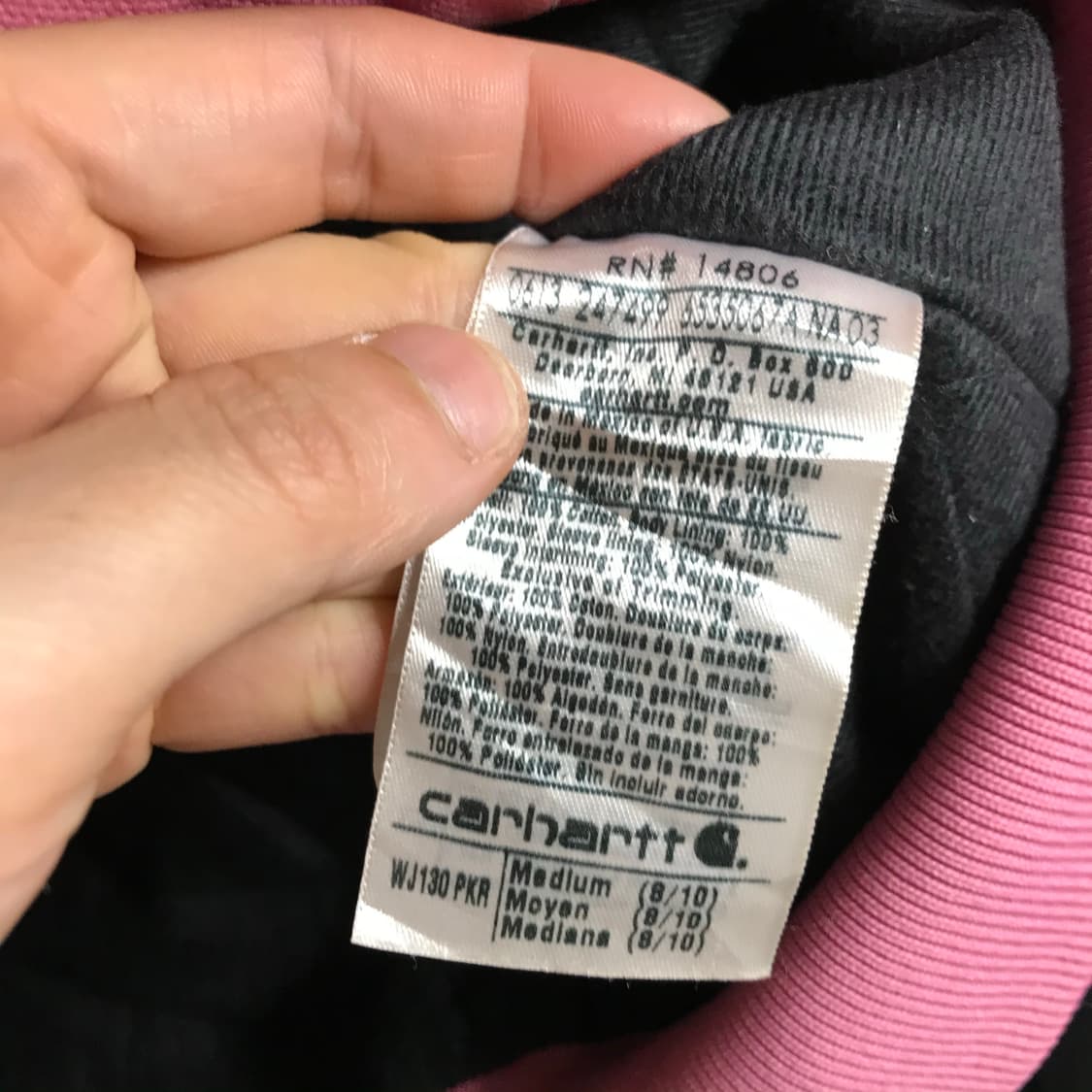 칼하트 덕 액티브 분홍 워크자켓 상품이미지5