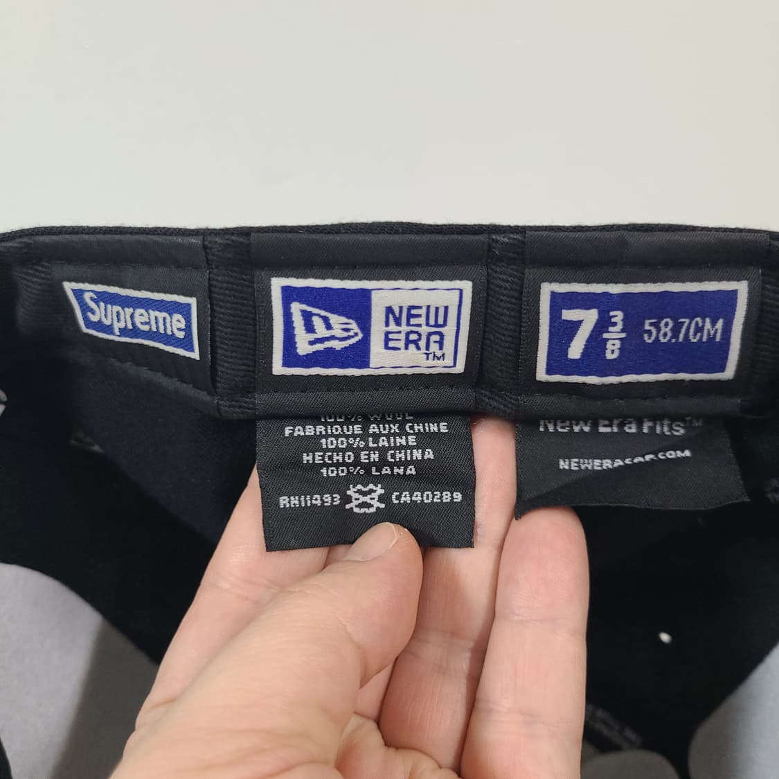 슈프림 X 뉴에라 박스로고 블랙 모자 캡 (57호~58호) 상품이미지9