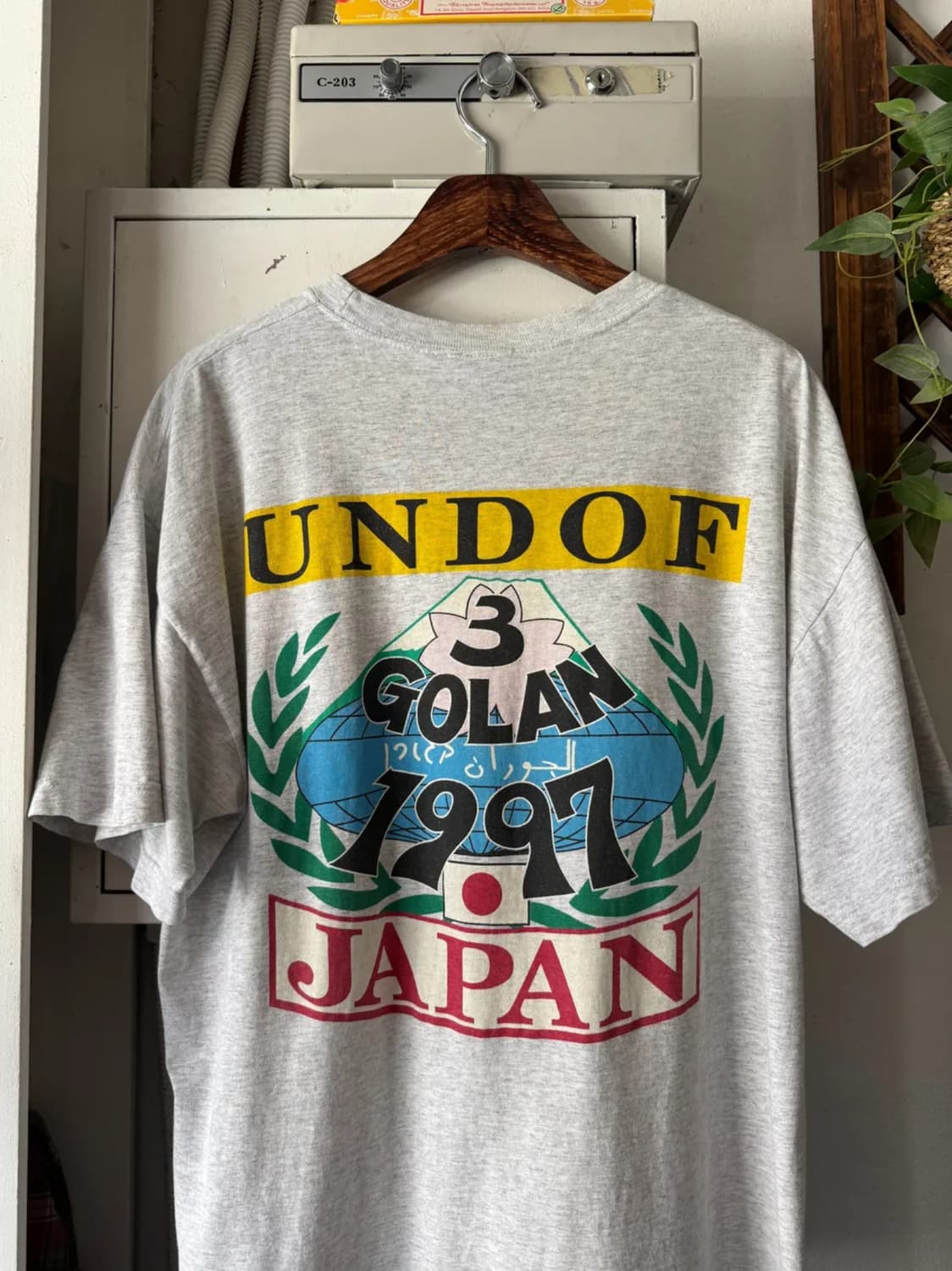 [L]1997 UNDOF JAPAN GOLAN 멜란지 프린팅 티셔츠 상품이미지1