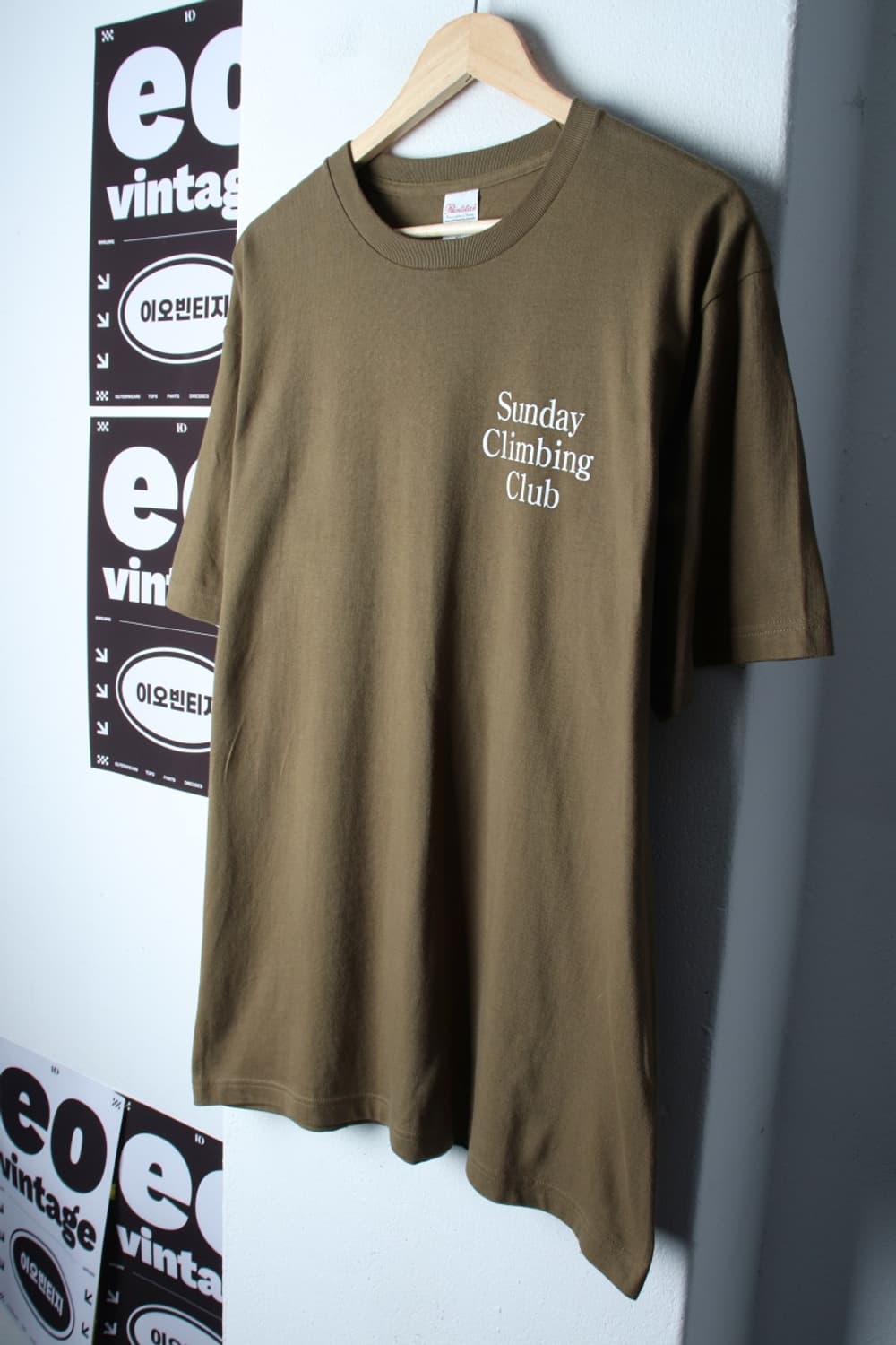 (XL-2XL) 브랜드빈티지 반팔 티셔츠 빅사이즈 카키-H3H33856 상품이미지1