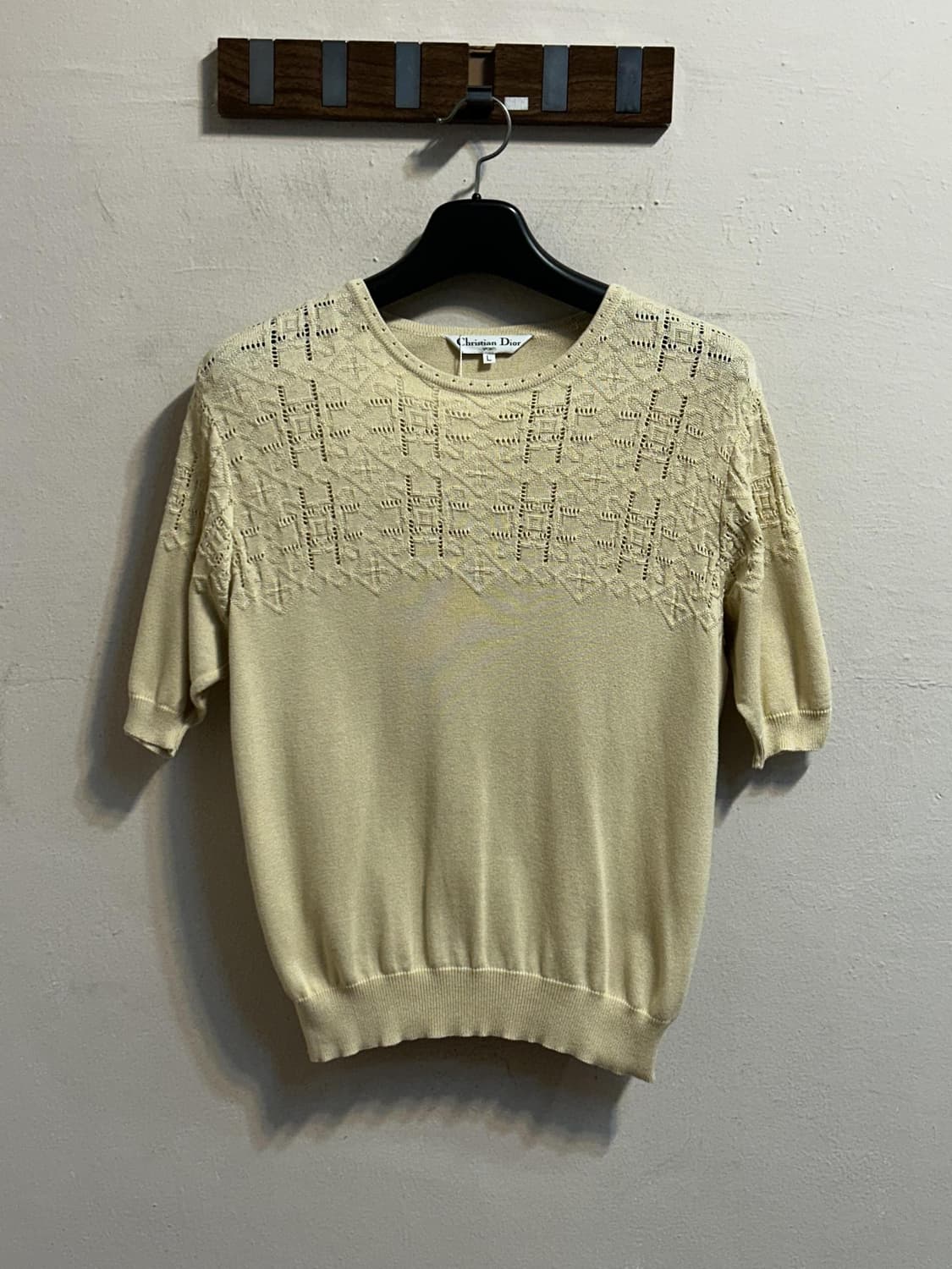 디올 스포츠 펀칭 니트 반팔 탑 상품이미지1