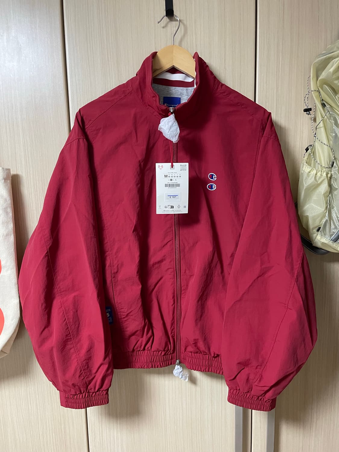 [M] 자라 x 챔피온 테크니컬 패치 자켓 레드(✨새상품) 상품이미지2